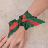 Twilou rayé vert/rouge