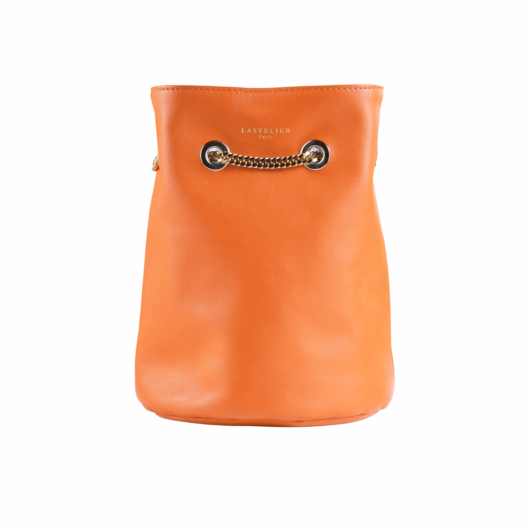 Orange/coton écru lurex or